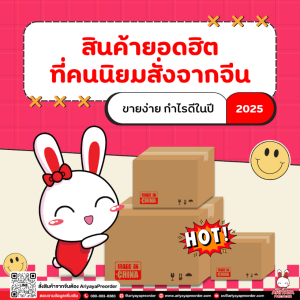 สินค้ายอดฮิตที่คนนิยมสั่งจากจีน ขายง่าย กำไรดีในปี 2025 by Ariyayapreorder