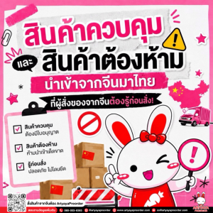 สินค้าควบคุม และสินค้าต้องห้ามนำเข้าจากจีนมาไทย ที่ผู้สั่งของจากจีนต้องรู้ก่อนสั่ง