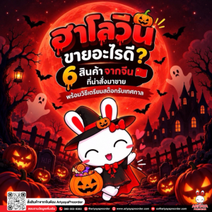 ฮาโลวีนขายอะไรดี? 6 สินค้าจากจีนที่น่าสั่งมาขาย พร้อมวิธีเตรียมสต๊อกรับเทศกาล
