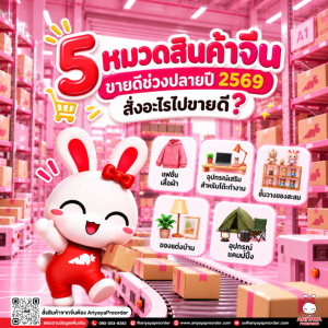 5 หมวดสินค้าจีนขายดีช่วงปลายปี 2569 สั่งอะไรไปขายดี?
