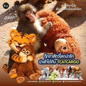 ตุ๊กตาสัตว์โลกน่ารัก นำเข้าได้กับTCATCARGO